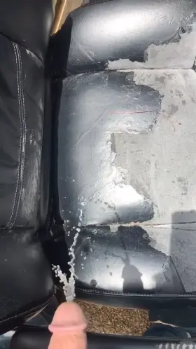 (M) Pissing on an old office chair at work