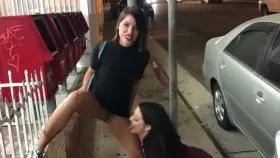 Adriana Chechik pees in public