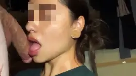 asian teen sucks a big one in her parent’s garage
