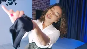 You wish to feel my hand covered with silky satin glove, on your tiny Little cock