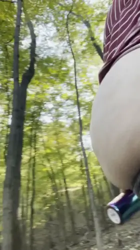 Gave the hikers something to look at 😈 Would you slip your cock between my cheeks