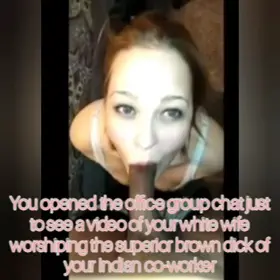 White wife worshiping brown Indian cock