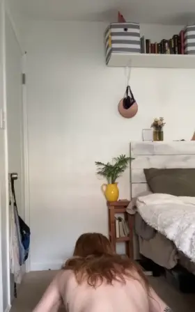 Plugged yoga inversions to start your Saturday morning 🧘🏻‍♀️🍑🐈🍒 **any interest in flipping me over or folding me up?**