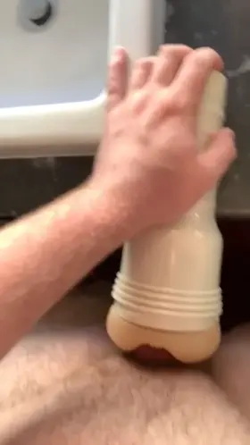 Creamy mess milked out