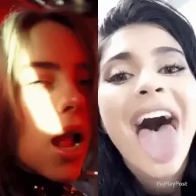 Rough facefuck with Billie Eilish or Kylie Jenner?