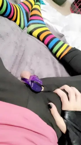 death grip on my thigh as I explode