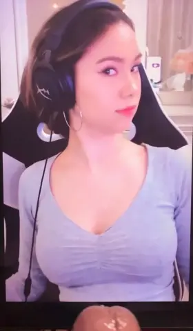 Jodi shows off her tits for me to cum all over