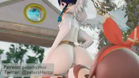 Venti riding Amber (peterraynor) [genshin]