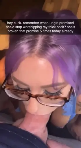 you're too turned on to care that she broke her promise