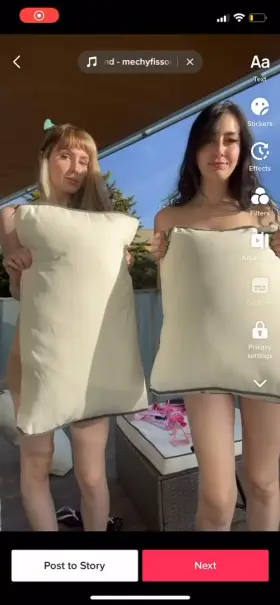 Her boyfriend watched us film this