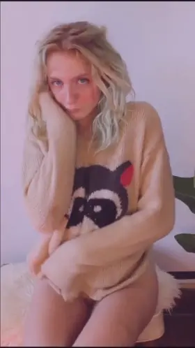 Wanna see my favorite sweater? Now wanna see me take it off? (f18)