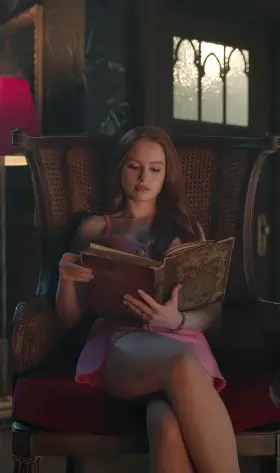 Madelaine Petsch's pale thighs in this dress