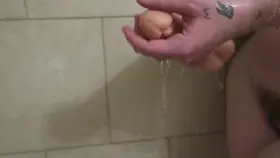 Girlfriend Masturbates In Shower And Apologizes For Cumming Too Soon