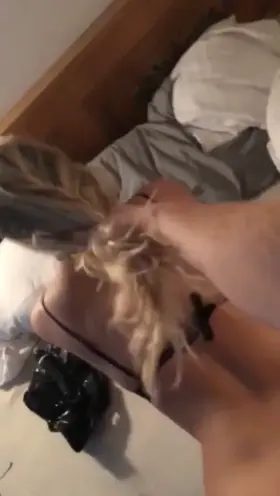Blonde chick gets fucked from behind