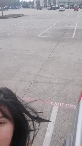 Might as well put on a show for the people waiting to exit the parking lot