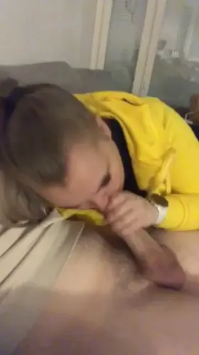 Sucking daddy's cock