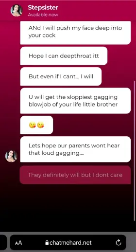 Stepsis shows off blowjob skills while texting