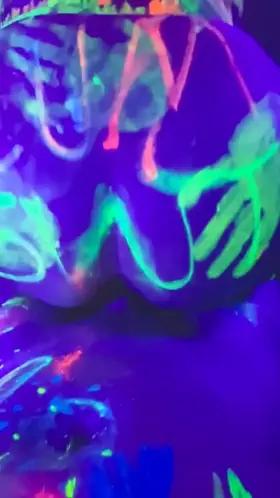 Hubby loved watching my big ass bouncing! We love playing in the blacklights!