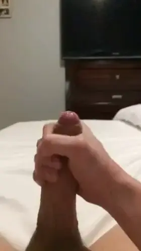 Massive cum shot from my uncut cock