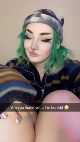 Beautiful goth chick fucks herself with a dildo