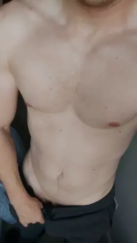 My drawstring almost choked my dick on the way out