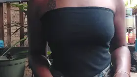 an outside titty tease for you daddy