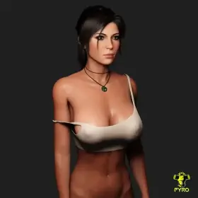 Lara Croft with new Nvidia physx update