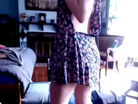 Little dress eventually comes off