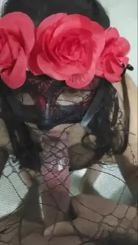 Blowjob Hotwife with a MASK