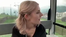 Eva Gobbling on a Gondola