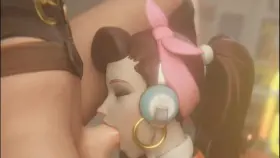 Dva oral with futa Ashe (Dreamrider)[ overwatch ]