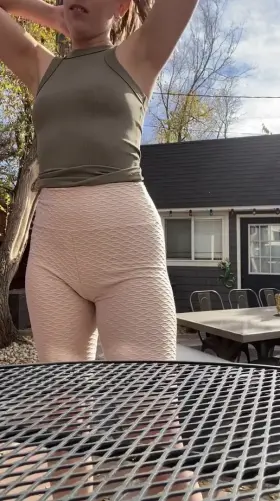 Hopefully none of the neighbors saw me outside filming this titty drop