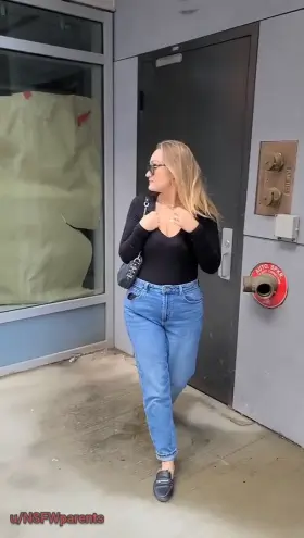 Public Boobsday Flash! The entire office across the street saw my 32 DDD's 🙈😈🥰