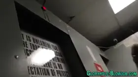 Adriana Chechik Drains CUM From BBC at Glory Hole