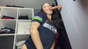 Deep Throating for my Seahawks [OC][F]