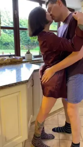 [M/F] Woke up this morning and he couldn’t resist taking me in the kitchen!