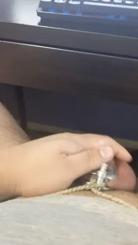 Rubbing my exposed uncut head in chastity is beautiful torture. Horny and overstimulated but not enough to make me cum.