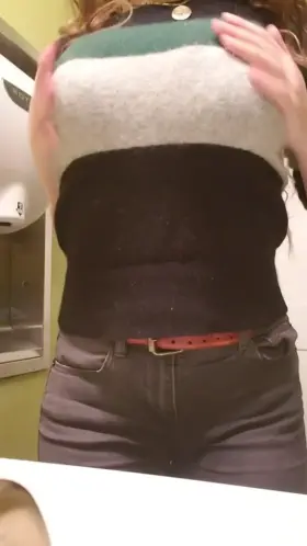 what about a double reveal in my school's bathroom? (18f)