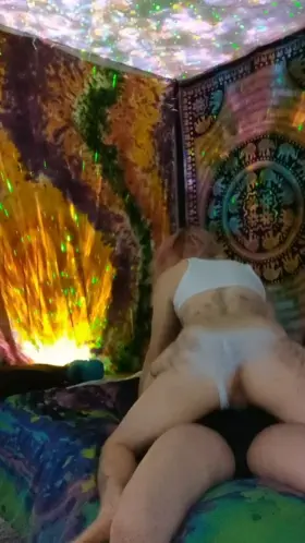 The dildo is clear so it always looks interesting 💦