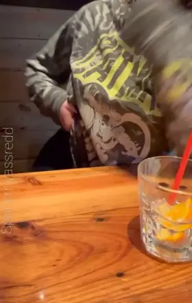 Giving him a little show at the restaurant 😜