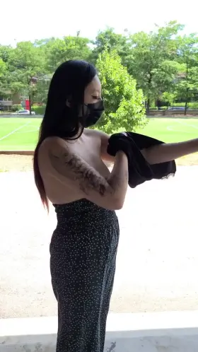 Changing near my school again 🤤