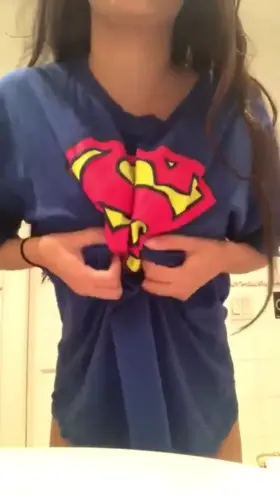 Super girl shows her huge tits