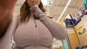 I'm showing off my H cups in Walmart this morning! Are you here to see?