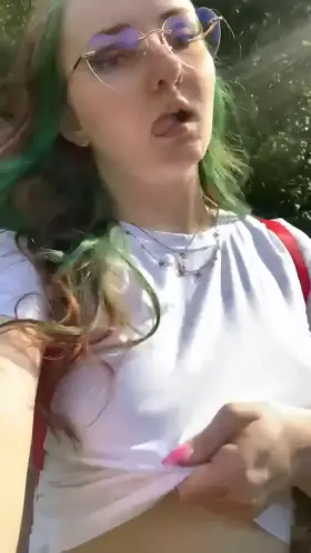 it might be your lucky day to see a 2000s girl flashing at the local trail 😚