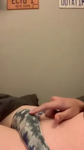 Femboy First Time Masturbating by Submissive Bitch