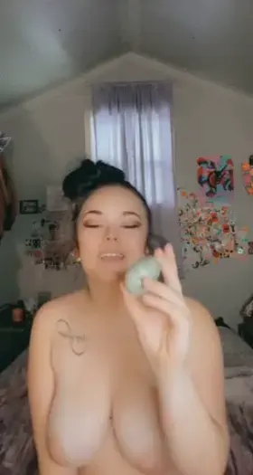Just putting my Yoni Egg in my pussy for the first time. HMU to watch me squeeze it outtttt hehe
