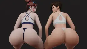 D.va & Tracer Twerking (Flapjack) [Overwatch]