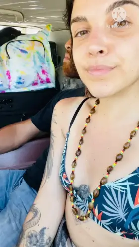 Sitting in the back of the minivan full of family members, he couldn’t keep his hands off of me on vacation