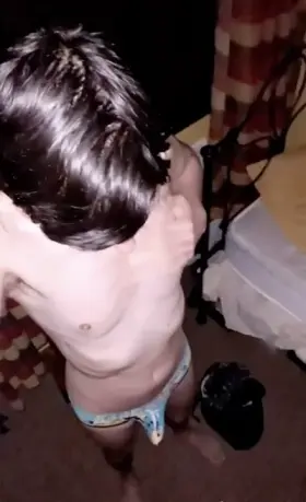 You can see how glad I was to get out of these briefs just now. x