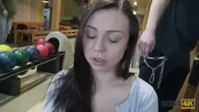 HUNT4K. Cuckold allows guy please his cute GF right in bowling club